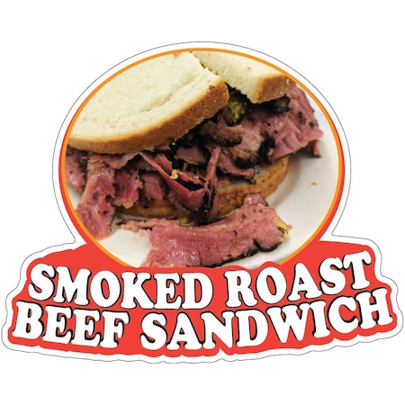 Smoked Roast Beef Sandwich Decal Concession Stand Food Truck Sticker